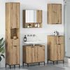 vidaXL Juego de muebles de ba&ntilde;o con caj&oacute;n con puerta Roble artesanal