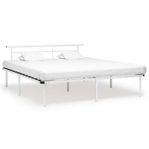 vidaXL Estructura de cama sin colchón metal blanco 180x200 cm