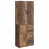 vidaXL Juego de armarios 2 uds. Madera envejecida Madera de ingenier&iacute;a