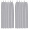 vidaXL Cortina de Voil&eacute; 2 pcs Gris oscuro 260 x 140 cm Poli&eacute;ster