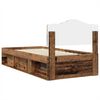 vidaXL Estructura de cama con cabecera Madera vieja 90 x 190 cm