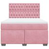 vidaXL Cama box spring con colch&oacute;n terciopelo rosa 140x200 cm