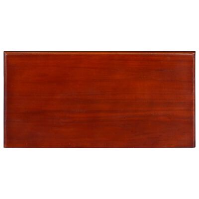 vidaXL Mesa consola clásica de madera maciza caoba marrón 60x30x75cm
