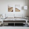 vidaXL Estructura cama sin colch&oacute;n con cabecero metal blanco 193x203cm