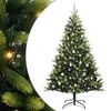 vidaXL &Aacute;rbol de Navidad Artificial Plegable 300 LEDs Verde 210 cm