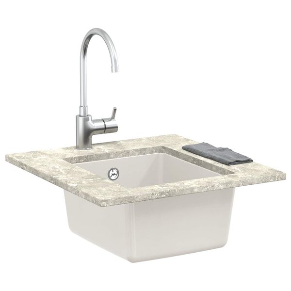 vidaXL Lavabo 370 x 460 mm 80% Cuarzo y 20% Resina
