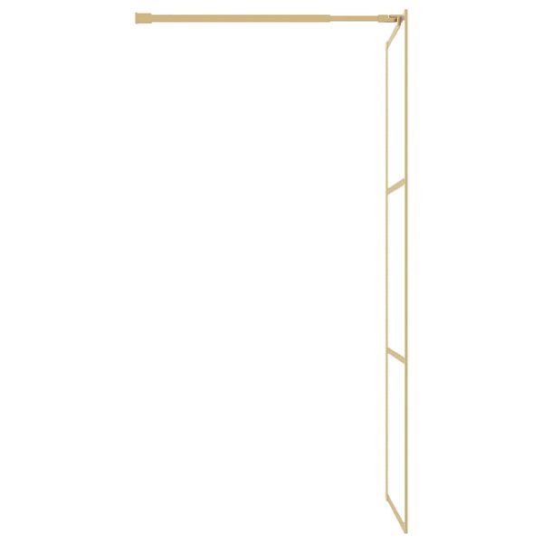 vidaXL Mampara puerta de ducha vidrio transparente ESG dorado 80x195cm