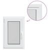 vidaXL Ventana de sótano "RISOR" 50x75 cm oscilobatiente DIN izquierda blanca
