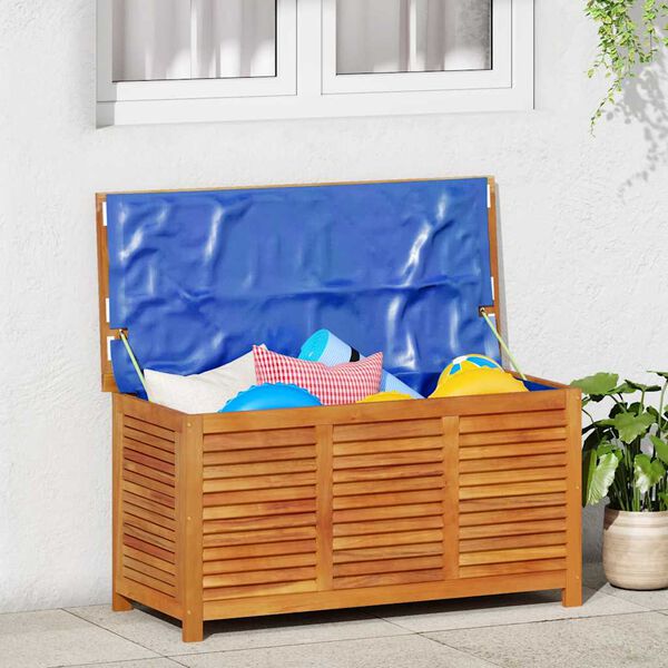vidaXL Caja de almacenaje de jardín madera maciza acacia 113x50x56 cm