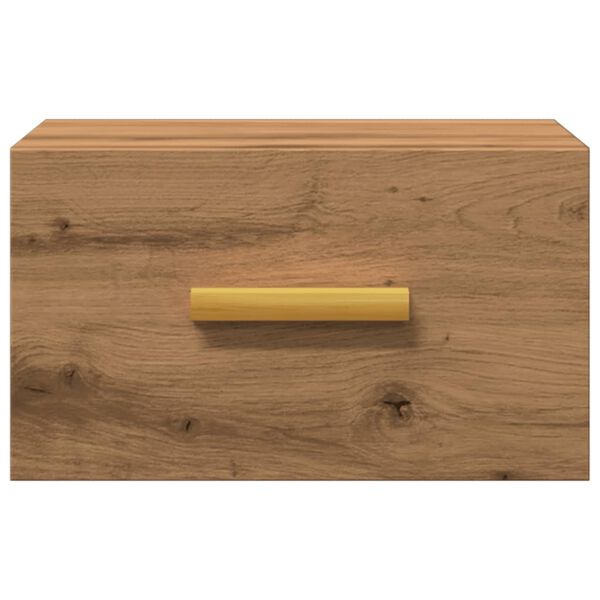 vidaXL Mesita de noche de pared color roble artisan 35x35x20 cm