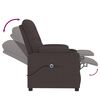 vidaXL Sill&oacute;n reclinable el&eacute;ctrico tela marr&oacute;n oscuro