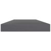 vidaXL Estante estanter&iacute;a 8 uds contrachapada gris brillo 40x10x1,5 cm