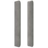 vidaXL Cabecero con orejas de terciopelo gris claro 203x16x118/128 cm