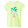 Camiseta infantil amarillo fluorescente 140