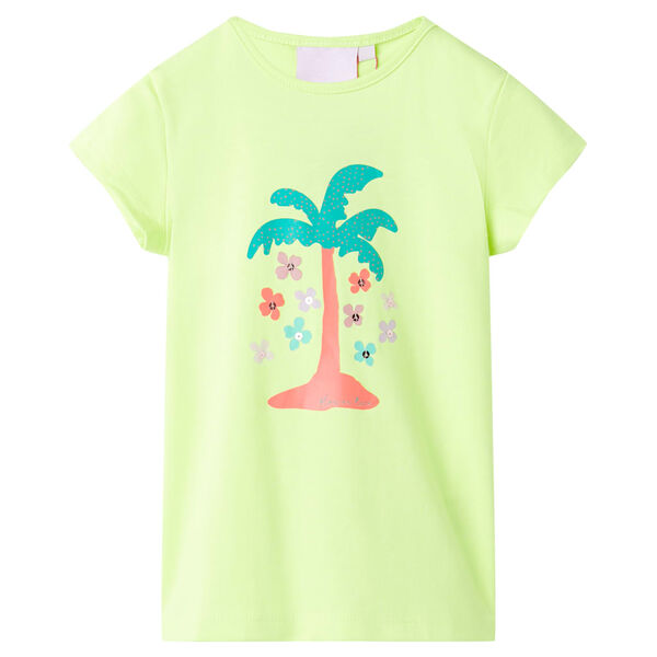 Camiseta infantil amarillo fluorescente 140