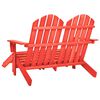 vldaXL Silla Adirondack de jardín 2 plazas madera maciza de abeto rojo