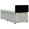 vidaXL Cama box spring con colch&oacute;n terciopelo gris claro 80x200 cm