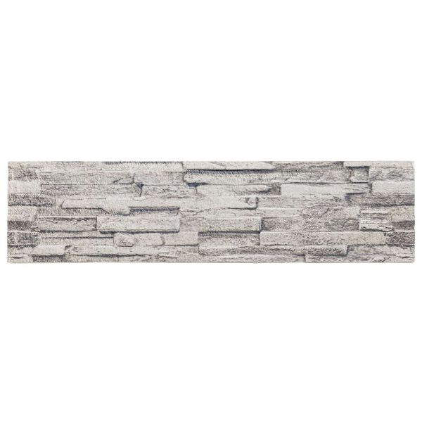 vidaXL Paneles de pared 10 pcs Gris Claro 100 x 25 cm Espuma EPS