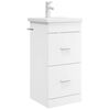 vidaXL Vanidad de ba&ntilde;o con lavabo Blanco 42 x 40 x 84,5 cm