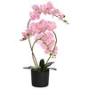 vidaXL Planta de Orqu&iacute;dea Artificial con Maceta Rosa 45 x 15 x 65 cm