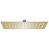 vidaXL Cabezal ducha efecto lluvia acero inox cuadrado dorado 30x30 cm