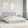 vidaXL Cama con almacenamiento con cabecera Gris Sonoma 180 x 200 cm