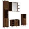 vidaXL Set de muebles de baño 4 pzas madera contrachapada marrón roble
