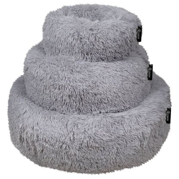 DISTRICT70 Cama para mascotas FUZZ gris claro M