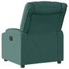 vidaXL Sill&oacute;n reclinable de tela verde oscuro