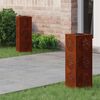 vidaXL Luz de camino LED solar 2 pcs Acero Corten Acero Corten