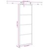 vidaXL Puerta corredera con set herrajes vidrio ESG aluminio 76x205 cm