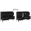 vidaXL Gabinete de Lavabo para Ba&ntilde;o Roble Negro 80 x 33 x 60 cm