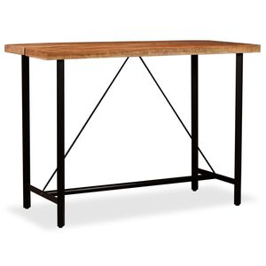 vidaXL Mesa de bar de madera maciza de acacia 150x70x107 cm