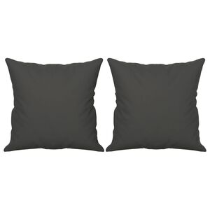 vidaXL Cojines decorativos 2 uds tela microfibra gris oscuro 40x40 cm