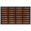 vidaXL Felpudo rectangular de goma y fibra de coco 45x75 cm