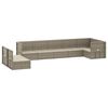 vidaXL Set de muebles de jard&iacute;n 8 pzas y cojines rat&aacute;n sint&eacute;tico gris