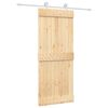 vidaXL Puerta Corredera Natural y Blanco 85 x 210 cm