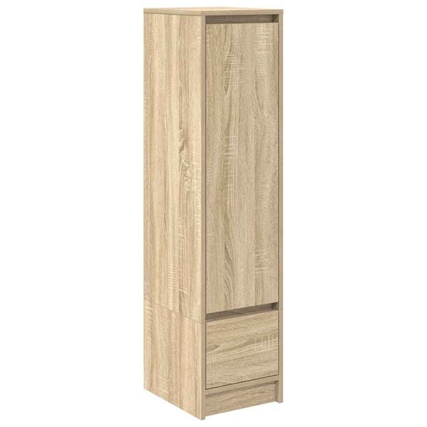 vidaXL Aparador alto roble Sonoma 29,5x34x119,5cm madera de ingenier&iacute;a