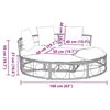 vidaXL Tumbona cama de jardín sin capota de ratán sintético
