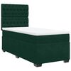 vidaXL Cama box spring con colch&oacute;n terciopelo verde oscuro 90x200 cm