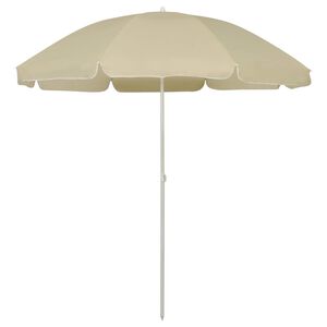vidaXL Sombrilla de playa amarillo arena 240 cm
