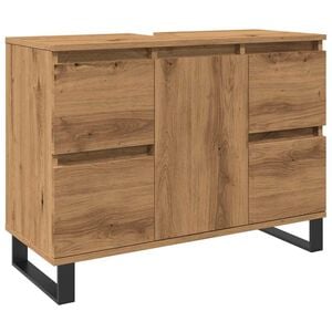 vidaXL Mueble de lavabo madera de ingenier&iacute;a roble artisan 80x33x60 cm