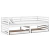 vidaXL Sof&aacute; cama con cajones madera de pino maciza blanco 90x200 cm