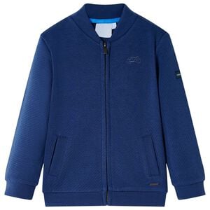 vidaXL Sudadera infantil con cremallera azul marino 92