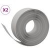 vidaXL Borduras de jard&iacute;n 2 uds polietileno gris 10 m 20 cm