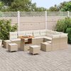 vidaXL Conjunto de sof&aacute;s de jard&iacute;n 12 pcs Beige rat&aacute;n sint&eacute;tico