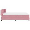 vidaXL Cama tipo Box Spring con colch&oacute;n Rosa 140 x 190 cm Terciopelo