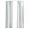 vidaXL Cortinas opacas con ganchos 2 piezas blanco crudo 140x245 cm