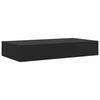 vidaXL Estante flotante de pared con cajón negro 48x25x8 cm