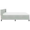 vidaXL Cama tipo Box Spring Gris Claro 200 x 200 cm Terciopelo